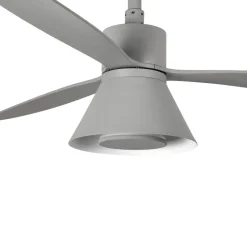 Ventilatori Da Soffitto-Selezionato da Mazzolaluce Ventilatore da soffitto grigio con led cct app tuya motore silenzioso 28mq