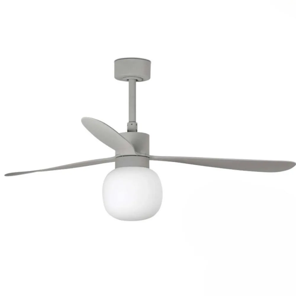 Ventilatori Da Soffitto-Selezionato da Mazzolaluce Ventilatore da soffitto luce led 2700k 28mq grigio motore silenzioso app tuya