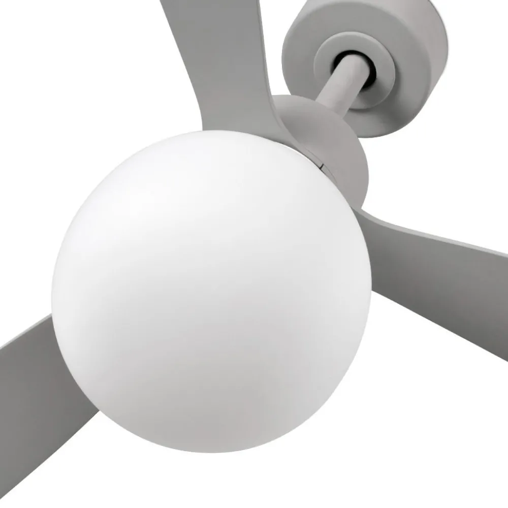 Ventilatori Da Soffitto-Selezionato da Mazzolaluce Ventilatore da soffitto luce led 2700k 28mq grigio motore silenzioso app tuya
