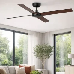 Ventilatori Da Soffitto-Selezionato da Mazzolaluce Ventilatore da soffitto marrone scuro 28mq motore silenzioso inverter telecomando