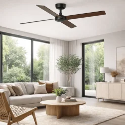 Ventilatori Da Soffitto-Selezionato da Mazzolaluce Ventilatore da soffitto marrone scuro 28mq motore silenzioso inverter telecomando