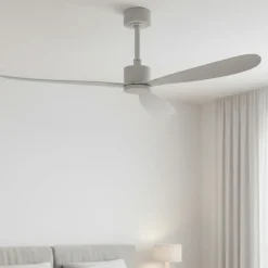 Ventilatori Da Soffitto-Selezionato da Mazzolaluce Ventilatore da soffitto moderno smart app tuya grigio ambienti 28mq
