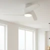 Ventilatori Da Soffitto-Selezionato da Mazzolaluce Ventilatore da soffitto moderno bianco led cct dimmerabile fino a 13mq
