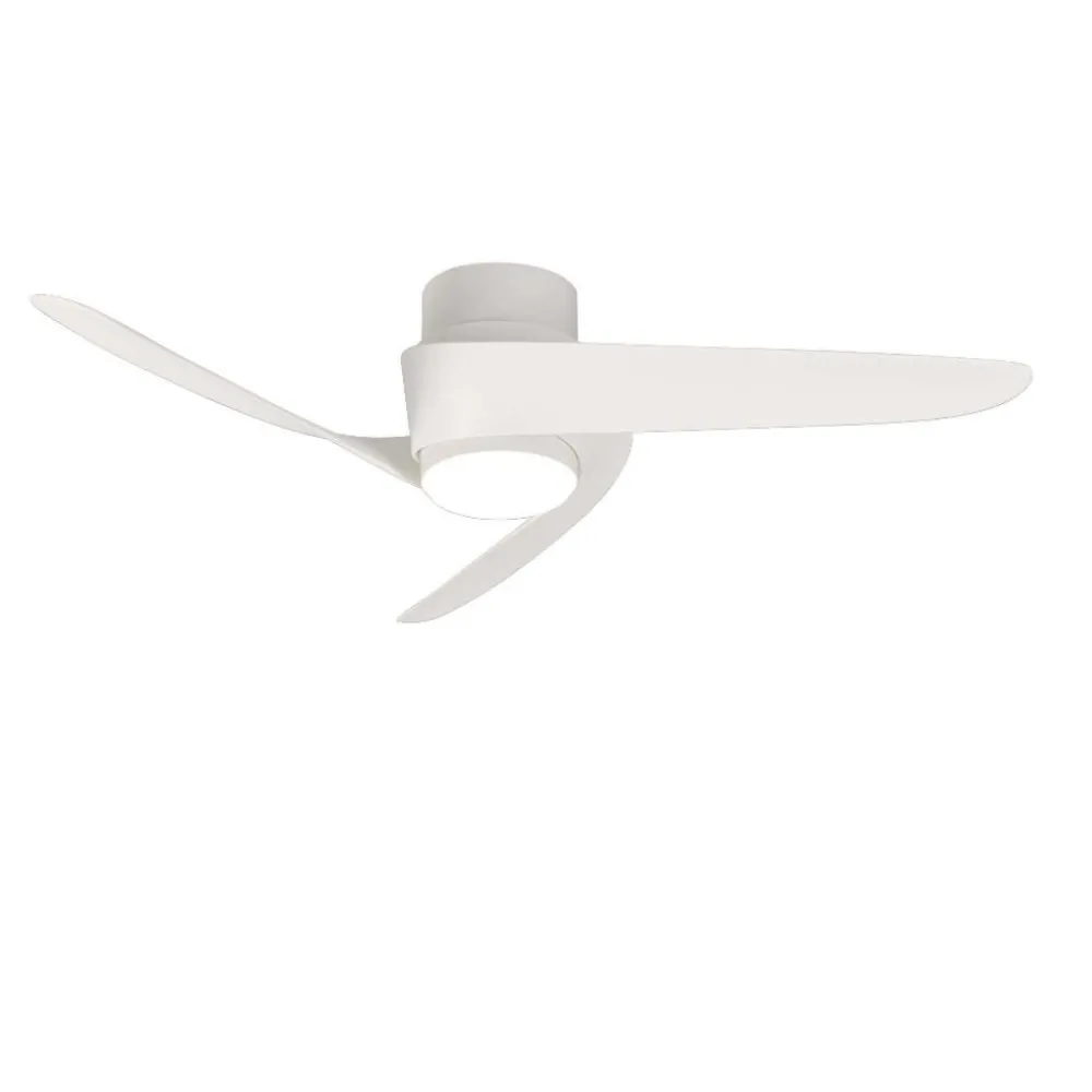 Ventilatori Da Soffitto-Selezionato da Mazzolaluce Ventilatore da soffitto moderno bianco led cct dimmerabile fino a 13mq