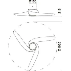 Ventilatori Da Soffitto-Selezionato da Mazzolaluce Ventilatore da soffitto moderno bianco led cct dimmerabile fino a 13mq