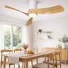 Ventilatori Da Soffitto-Selezionato da Mazzolaluce Ventilatore da soffitto moderno led cct 13mq bianco e legno motore inverter