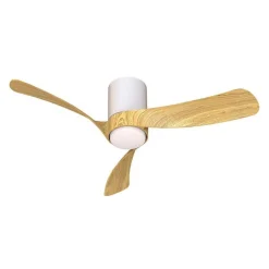 Ventilatori Da Soffitto-Selezionato da Mazzolaluce Ventilatore da soffitto moderno led cct 13mq bianco e legno motore inverter