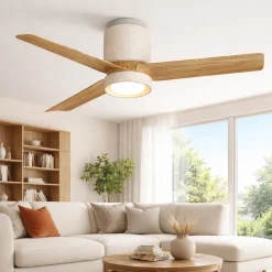 Ventilatori Da Soffitto-Selezionato da Mazzolaluce Ventilatore da soffitto motore dc luce led cct ceramica bianca 13-20mq