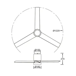Ventilatori Da Soffitto-Selezionato da Mazzolaluce Ventilatore da soffitto motore dc luce led cct ceramica bianca 13-20mq
