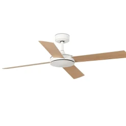 Ventilatori Da Soffitto-Selezionato da Mazzolaluce Ventilatore da soffitto 28mq a pale bicolore bianco legno