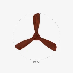 Ventilatori Da Soffitto-Selezionato da Mazzolaluce Ventilatore da soffitto 13mq con pale in legno