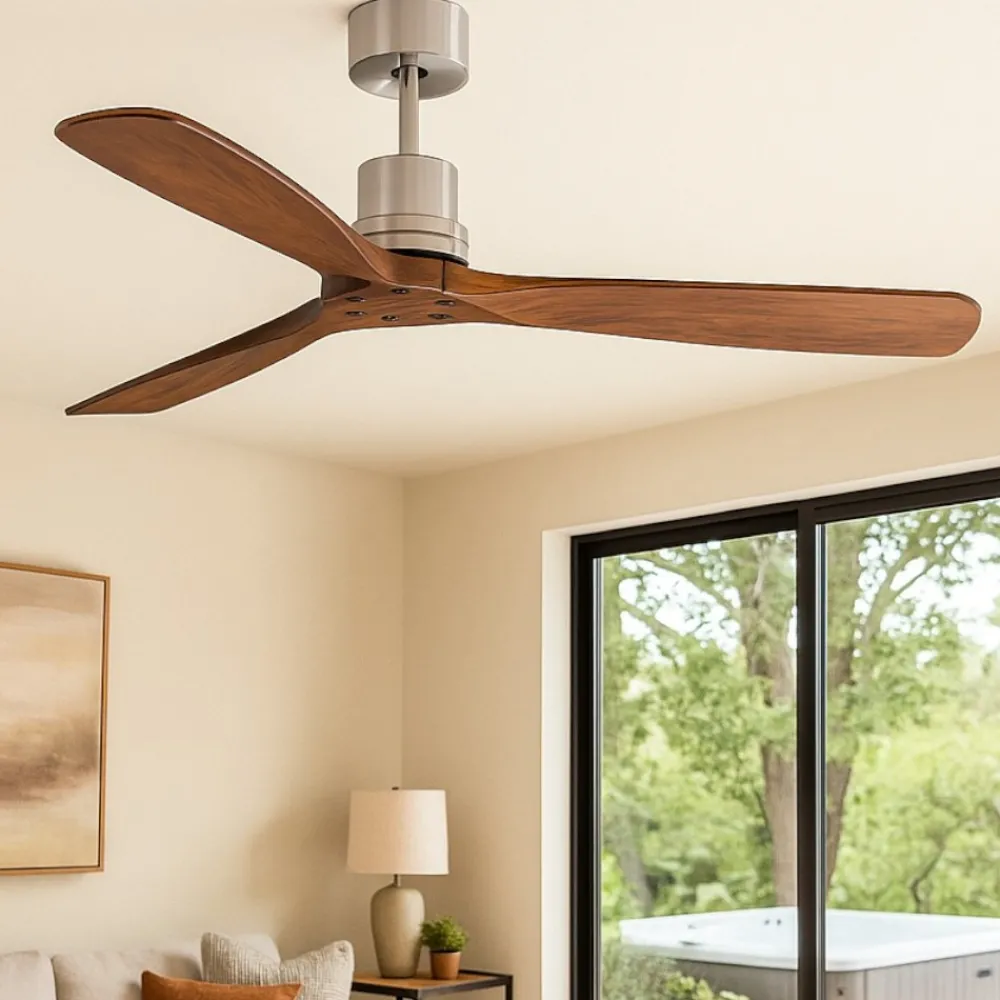 Ventilatori Da Soffitto-Selezionato da Mazzolaluce Ventilatore da soffitto 28mq con pale in legno