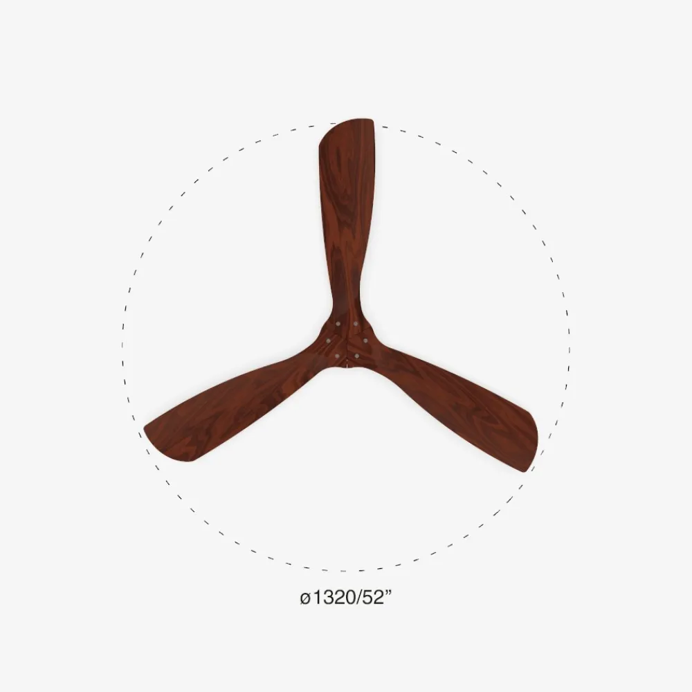 Ventilatori Da Soffitto-Selezionato da Mazzolaluce Ventilatore da soffitto 28mq con pale in legno