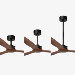 Ventilatori Da Soffitto-Selezionato da Mazzolaluce Ventilatore da soffitto 39mq pale marrone con telecomando
