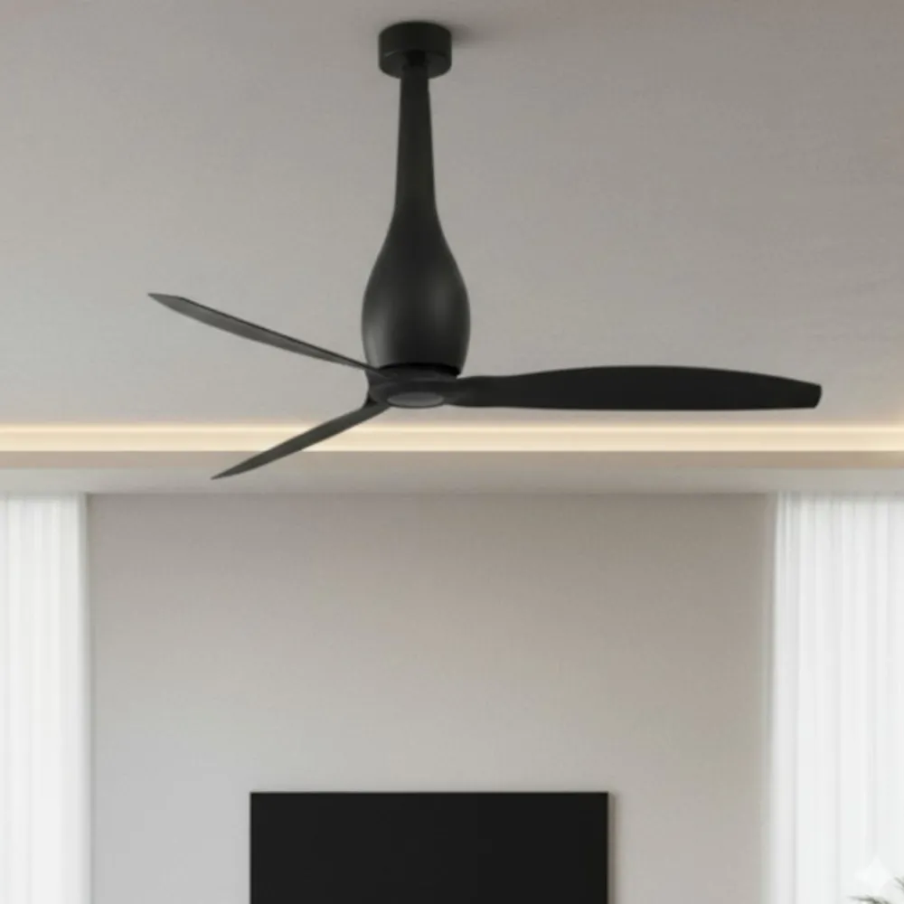 Ventilatori Da Soffitto-Selezionato da Mazzolaluce Ventilatore da soffitto nero smart app stanze 17mq motore dc silenzioso