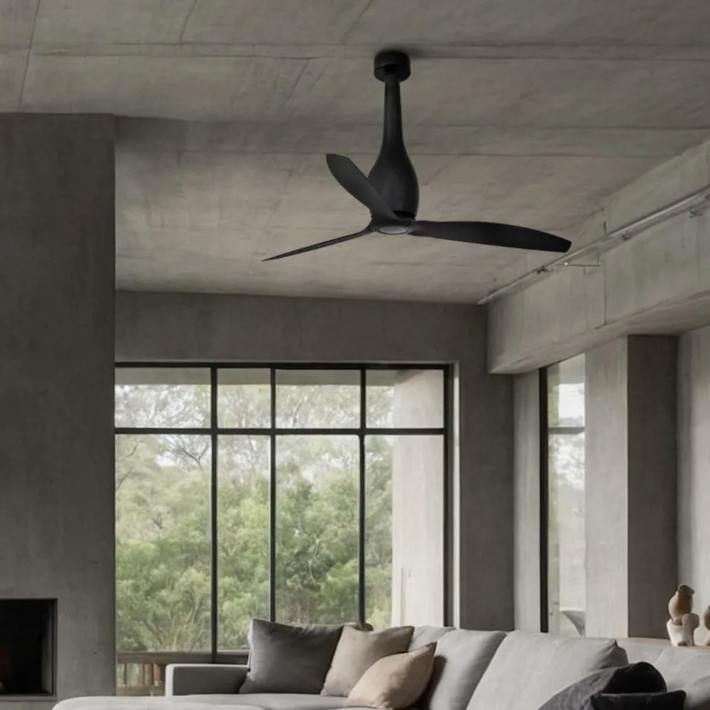 Ventilatori Da Soffitto-Selezionato da Mazzolaluce Ventilatore da soffitto nero smart app stanze 17mq motore dc silenzioso