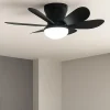Ventilatori Da Soffitto-Selezionato da Mazzolaluce Ventilatore da soffitto nero design con luce telecomando