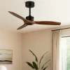 Ventilatori Da Soffitto-Selezionato da Mazzolaluce Ventilatore da soffitto nero 13mq pale effetto legno