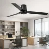 Ventilatori Da Soffitto-Selezionato da Mazzolaluce Ventilatore da soffitto nero smart app wifi 17mq silenzioso