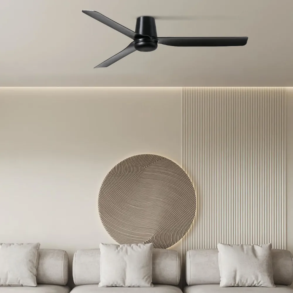 Ventilatori Da Soffitto-Selezionato da Mazzolaluce Ventilatore da soffitto nero smart app wifi 17mq silenzioso