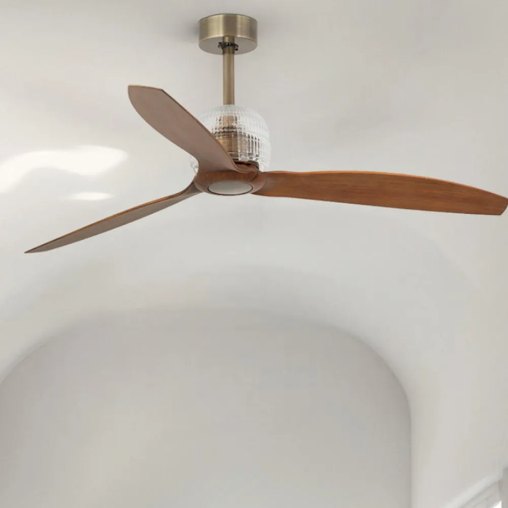 Ventilatori Da Soffitto-Selezionato da Mazzolaluce Ventilatore da soffitto oro invecchiato 17mq motore silenzioso dc