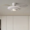 Ventilatori Da Soffitto-Selezionato da Mazzolaluce Ventilatore da soffitto pale retrattili bianco led cct ambienti 13-20mq