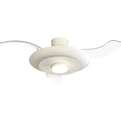 Ventilatori Da Soffitto-Selezionato da Mazzolaluce Ventilatore da soffitto pale retrattili bianco led cct ambienti 13-20mq