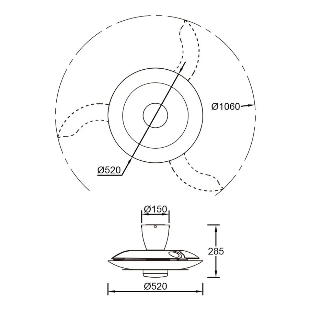 Ventilatori Da Soffitto-Selezionato da Mazzolaluce Ventilatore da soffitto pale retrattili bianco led cct ambienti 13-20mq