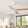 Ventilatori Da Soffitto-Selezionato da Mazzolaluce Ventilatore da soffitto pale smart app tuya bicolore bianco legno 28mq