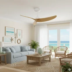 Ventilatori Da Soffitto-Selezionato da Mazzolaluce Ventilatore da soffitto 3 pale bianco marrone motore dc inverter telecomando