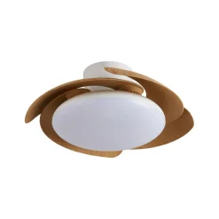 Ventilatori Da Soffitto-Selezionato da Mazzolaluce Ventilatore da soffitto pale retrattili legno led cct 13mq con telecomando