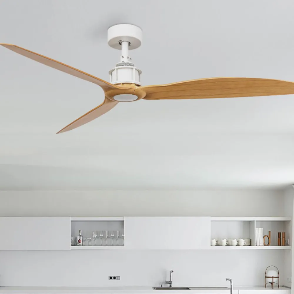 Ventilatori Da Soffitto-Selezionato da Mazzolaluce Ventilatore da soffitto per camera da letto legno chiaro 17mq app