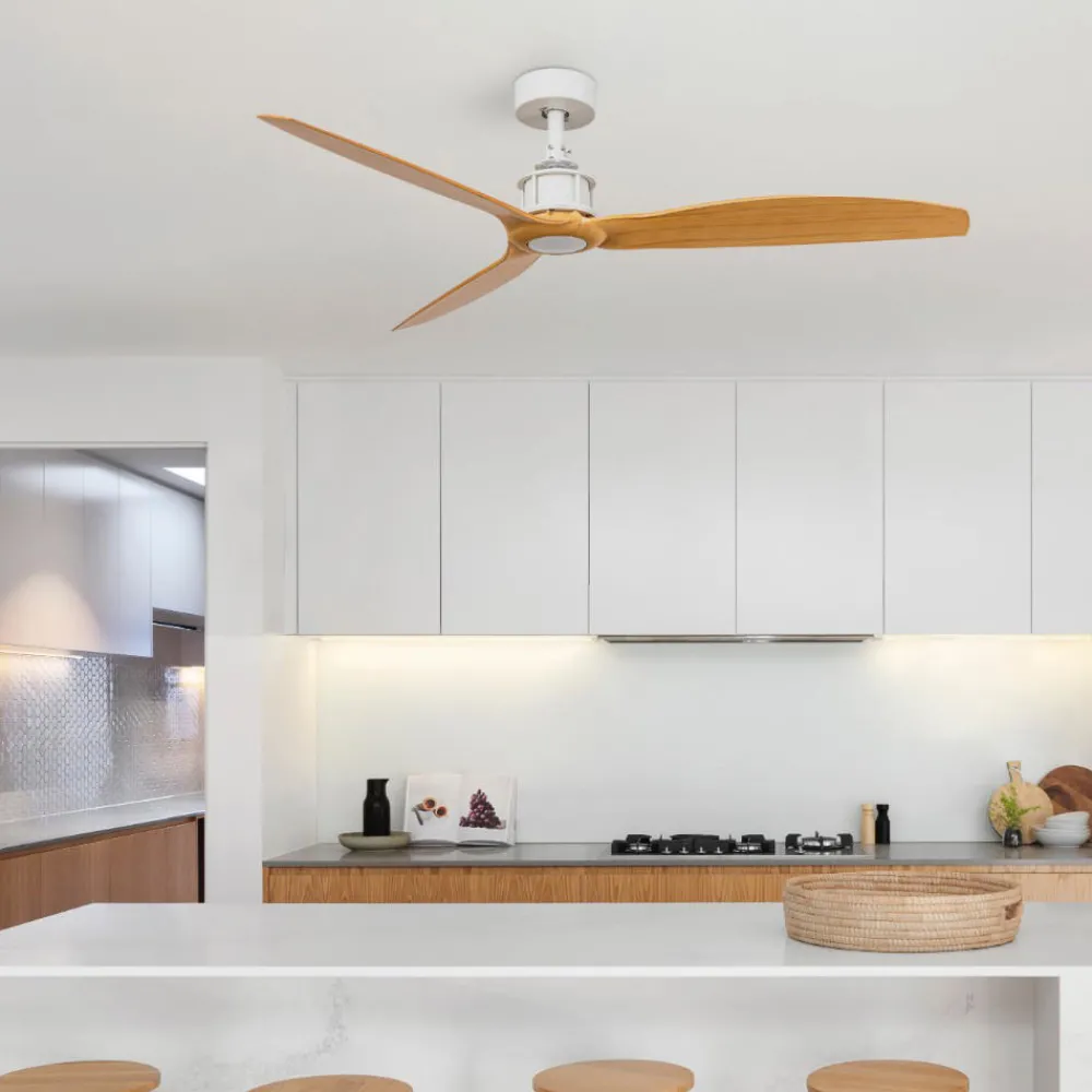 Ventilatori Da Soffitto-Selezionato da Mazzolaluce Ventilatore da soffitto per camera da letto legno chiaro 17mq app