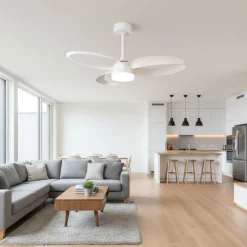 Ventilatori Da Soffitto-Selezionato da Mazzolaluce Ventilatore da soffitto per cameretta bianco luce led cct con telecomando 13mq