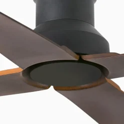 Ventilatori Da Soffitto-Selezionato da Mazzolaluce Ventilatore da soffitto per esterno nero a pale marrone 18mq