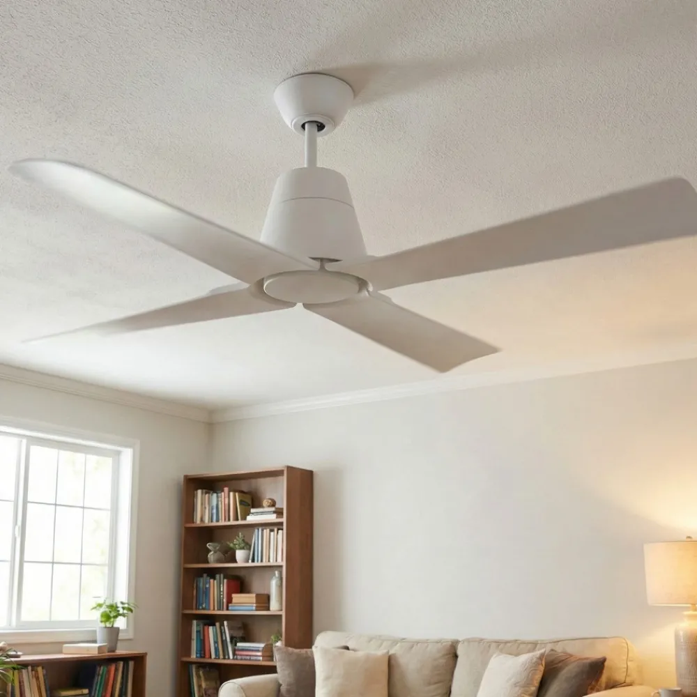 Ventilatori Da Soffitto-Selezionato da Mazzolaluce Ventilatore da soffitto per esterno ip44 bianco 13-17mq smart app