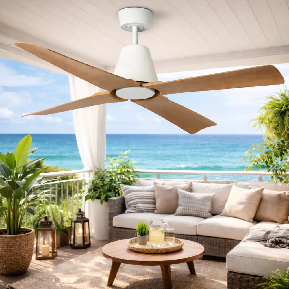 Ventilatori Da Soffitto-Selezionato da Mazzolaluce Ventilatore da soffitto per esterno ip44 balcone max 28mq smart app
