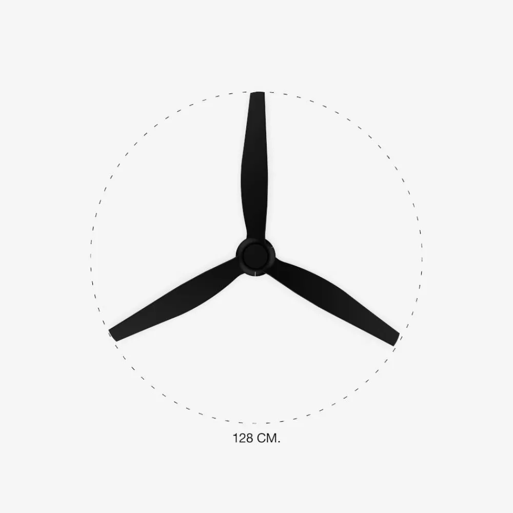 Ventilatori Da Soffitto-Selezionato da Mazzolaluce Ventilatore da soffitto per salotto nero ambienti max 17mq smart app