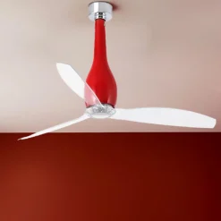Ventilatori Da Soffitto-Selezionato da Mazzolaluce Ventilatore da soffitto rosso moderno smart app per ambienti max 17mq