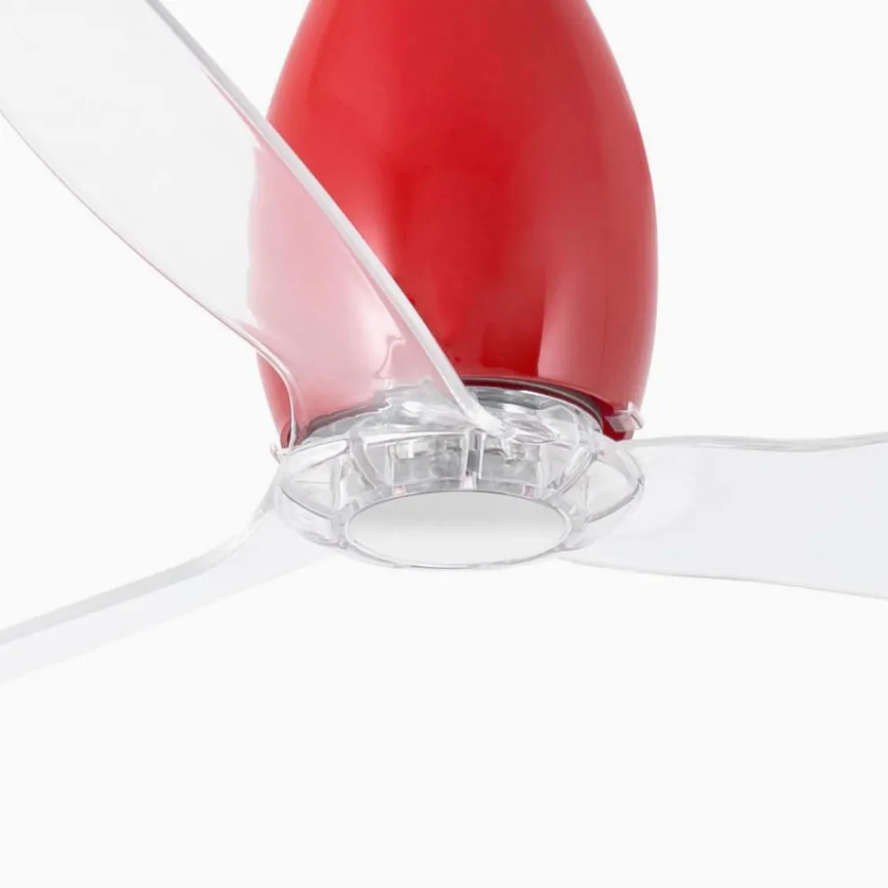 Ventilatori Da Soffitto-Selezionato da Mazzolaluce Ventilatore da soffitto rosso moderno smart app per ambienti max 17mq