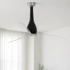 Ventilatori Da Soffitto-Selezionato da Mazzolaluce Ventilatore da soffitto silenzioso in vetro nero 17mq
