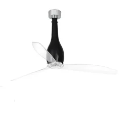 Ventilatori Da Soffitto-Selezionato da Mazzolaluce Ventilatore da soffitto silenzioso in vetro nero 17mq