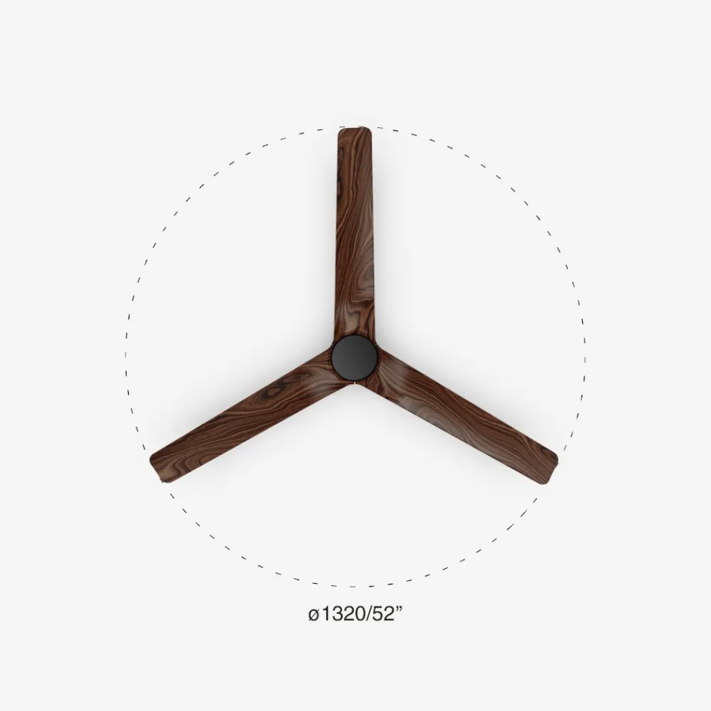 Ventilatori Da Soffitto-Selezionato da Mazzolaluce Ventilatore da soffitto smart app tuya legno noce ambienti 28mq
