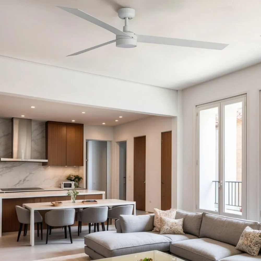 Ventilatori Da Soffitto-Selezionato da Mazzolaluce Ventilatore da soffitto smart con luce pale bianco da 28mq