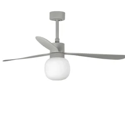 Ventilatori Da Soffitto-Selezionato da Mazzolaluce Ventilatore grigio a pale da soffitto con luce moderno 28mq