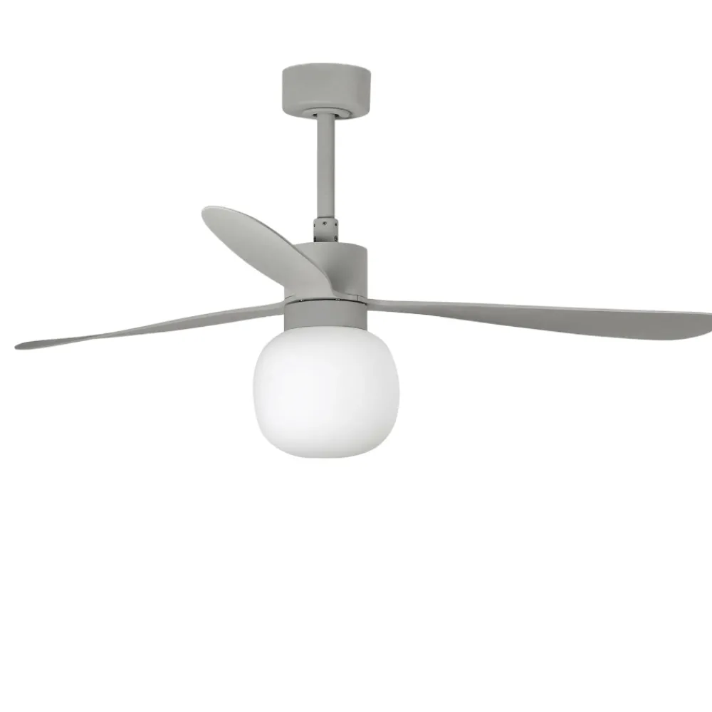 Ventilatori Da Soffitto-Selezionato da Mazzolaluce Ventilatore grigio a pale da soffitto con luce moderno 28mq