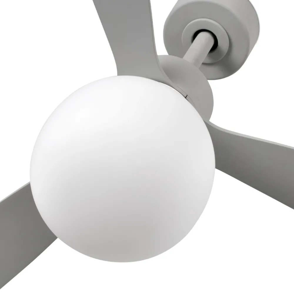 Ventilatori Da Soffitto-Selezionato da Mazzolaluce Ventilatore grigio a pale da soffitto con luce moderno 28mq