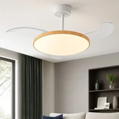 Ventilatori Da Soffitto-Selezionato da Mazzolaluce Ventilatore lampadario con pale da soffitto 20mq marrone bianco con telecomando