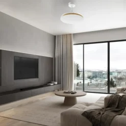 Ventilatori Da Soffitto-Selezionato da Mazzolaluce Ventilatore lampadario con pale da soffitto 20mq marrone bianco con telecomando