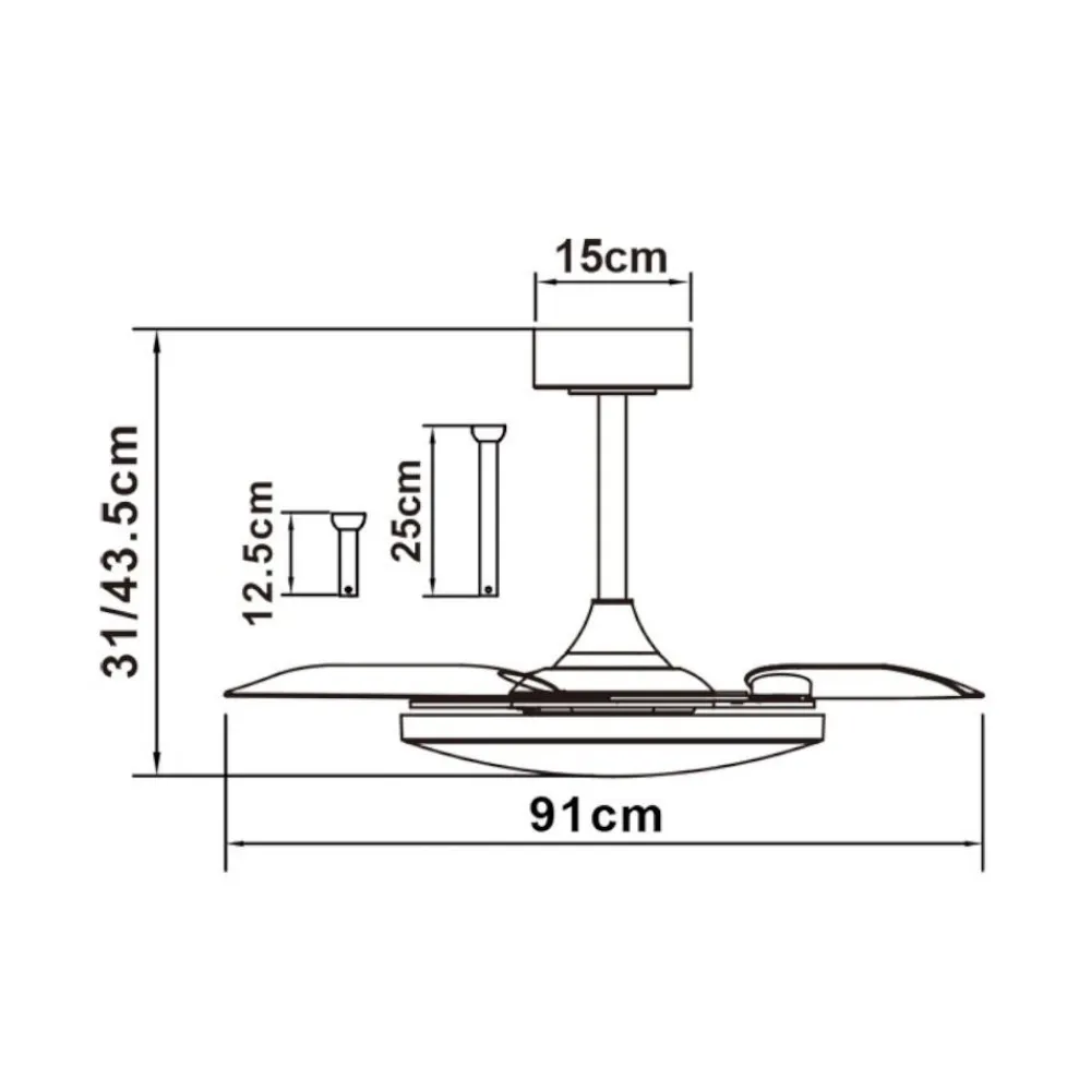 Ventilatori Da Soffitto-Selezionato da Mazzolaluce Ventilatore lampadario con pale da soffitto 20mq marrone bianco con telecomando